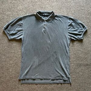 Vintage 90s Y2K Thornton Bay Grey Short Sleeve Polo Mens Size Large